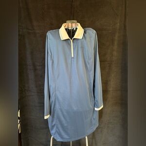 Lady Hagen Blue Polo Golf Dress with Pink accents